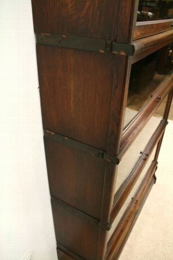 Antique Globe Wernicke Style Oak Sectional/Stacker Bookcase