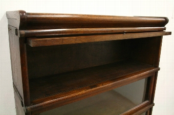 Antique Globe Wernicke Style Oak Sectional/Stacker Bookcase
