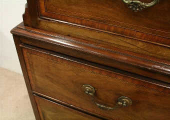 Antique George III Inlaid Mahogany Chest on Chest