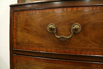 Antique George III Inlaid Mahogany Chest on Chest