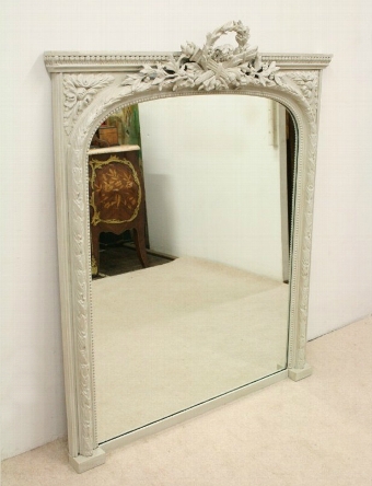 French Painted Overmantel Mirror