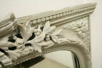Antique French Painted Overmantel Mirror