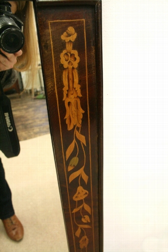 Antique Dutch Marquetry Pier/Wall Mirror