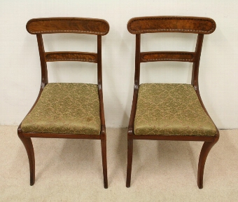 Antique Pair of Regency Mahogany Chairs by William Trotter