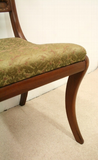 Antique Pair of Regency Mahogany Chairs by William Trotter