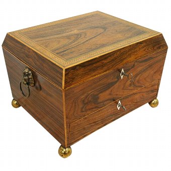 Rosewood Sarcophagus Sewing Box