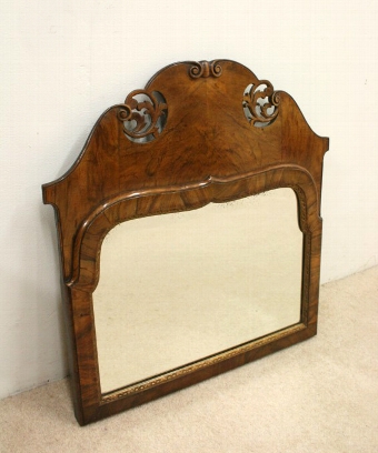 Queen Anne Style Walnut Wall Mirror