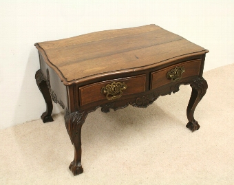 Small Anglo/Portuguese Carved Padouk Side Table