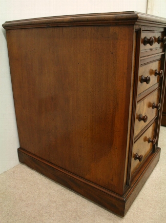 Antique Victorian Walnut and Burr Walnut Pedestal Desk