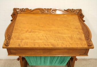 Antique Victorian Satinwood Work Table/Side Table