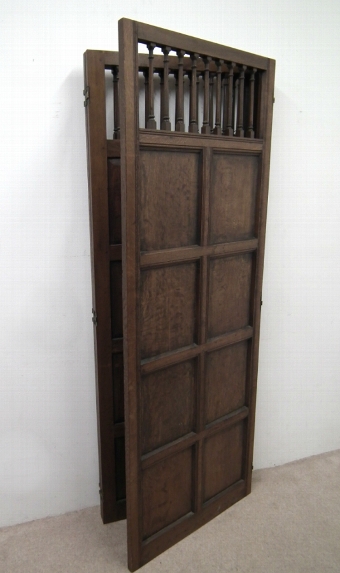 Antique Edwardian Oak Folding Screen