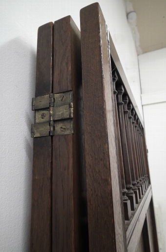 Antique Edwardian Oak Folding Screen