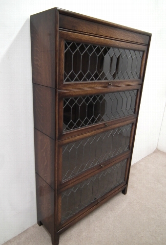 Globe Wernicke Style Oak Sectional/Stacker Bookcase