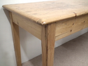 Antique Long Yellow Pine Kitchen Table