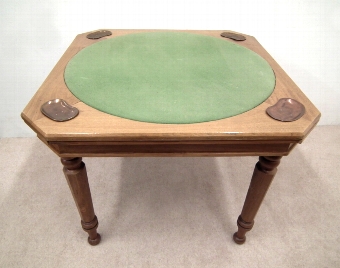 Unusual Walnut Bridge Table/Card Table