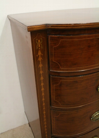 Antique George IV Mahogany Bow Front Chest of Drawers