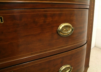 Antique George IV Mahogany Bow Front Chest of Drawers