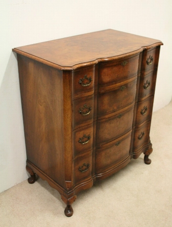 George II Style Burr Walnut Chest of Drawers