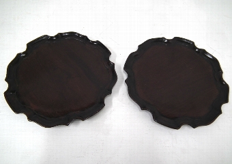 Pair of George II Style Mahogany Trays/Coasters