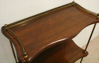 Antique Late Victorian Serpentine Rosewood Whatnot