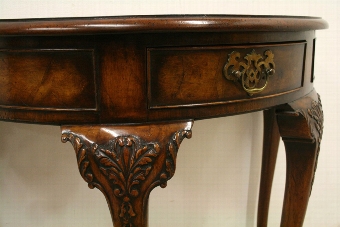 Antique George I Style Demi Lune Walnut Side Table