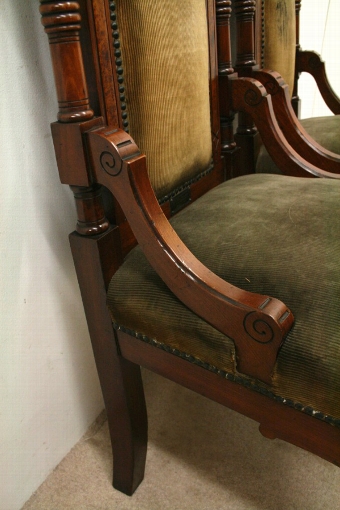 Antique Pair of Carved Walnut Gothic Chairs