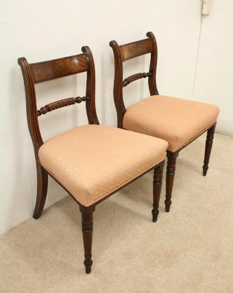 Pair of Regency Mahogany Dining Chairs
