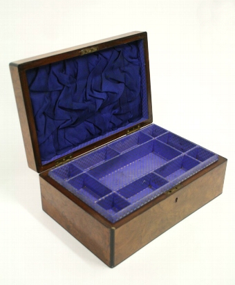 Victorian Burr Walnut Jewellery Box