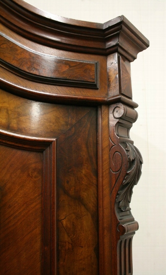 Antique Continental Walnut Single Door Armoire/Wardrobe