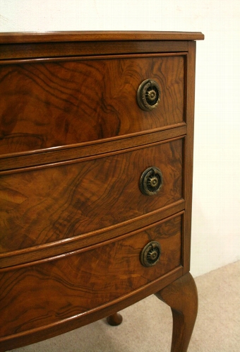 Antique Neat Sized Burr Walnut Chest of Drawers