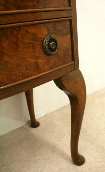 Antique Neat Sized Burr Walnut Chest of Drawers