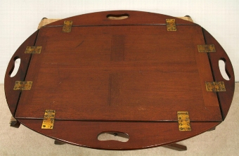 Antique George IV Mahogany Butlers Tray on Stand