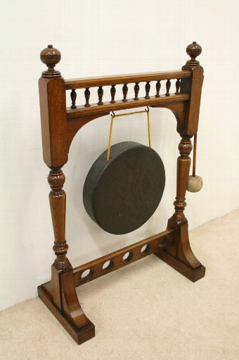 Aesthetic Movement Style Gong on Stand