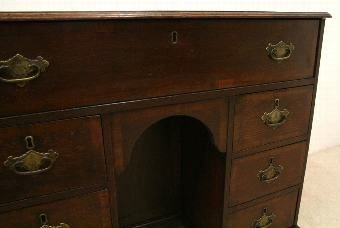 Antique Early George III Oak Kneehole Desk