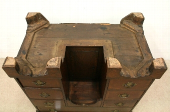 Antique Early George III Oak Kneehole Desk
