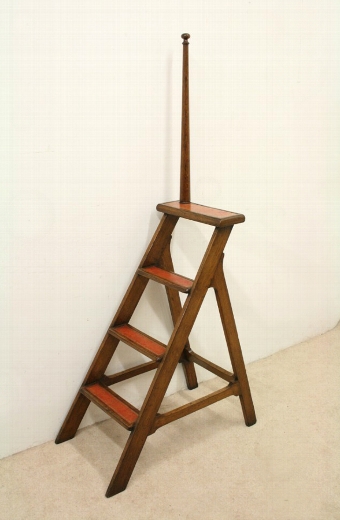Set of Oak Georgian Style Library Steps