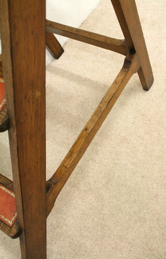 Antique Set of Oak Georgian Style Library Steps