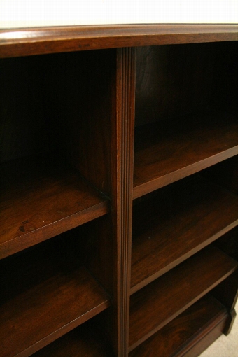 Antique Late Victorian Mahogany Open Bookcase