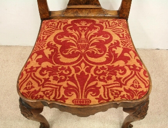Antique Dutch Burr Walnut Side Chair