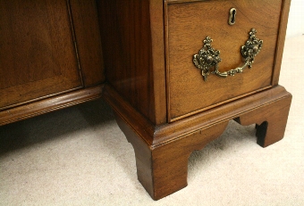 Antique George III Style Mahogany Kneehole Desk