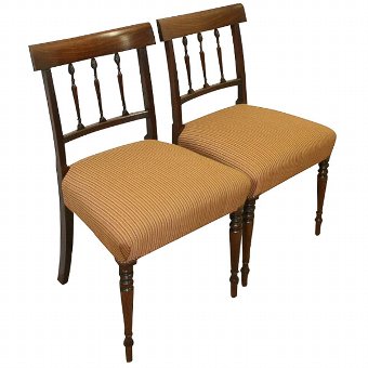 Pair of Scottish Regency Mahogany Dining Chairs