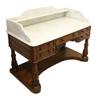 Mid Victorian Burr Walnut Washstand by Gillows