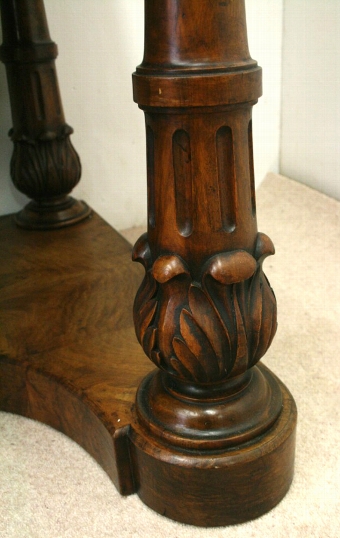 Antique Mid Victorian Burr Walnut Washstand by Gillows