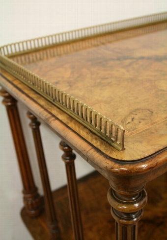 Antique Victorian Burr Walnut Whatnot