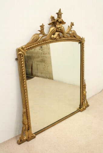 Victorian Carved and Gilded Overmantel Mirror