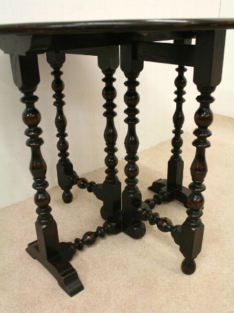 Antique Jacobean Style Oak Gateleg Table
