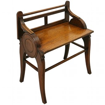 Shoolbred Style Oak Stool