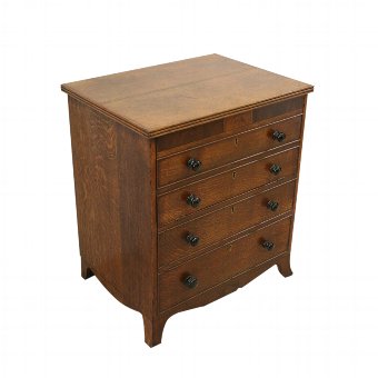 George III Oak and Mahogany Converted Commode