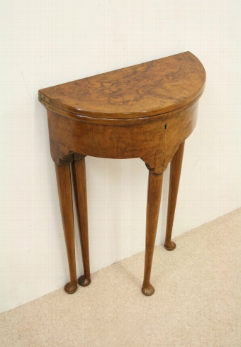 George II Style Burr Walnut Tea Table