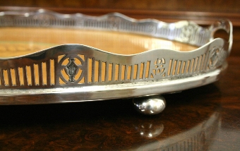 Antique Oval Satinwood Tray